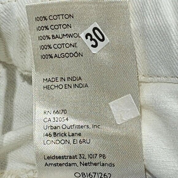 We The Free Womens Ivory Relax Cotton Pants Wide Leg Drawstring Waistband L NEW - Picture 12 of 15